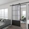 Renin Broadway Frosted Glass Metal Barn Door with Installation Hardware Kit 37 in. KMCTBWF-37BL - alternate 4